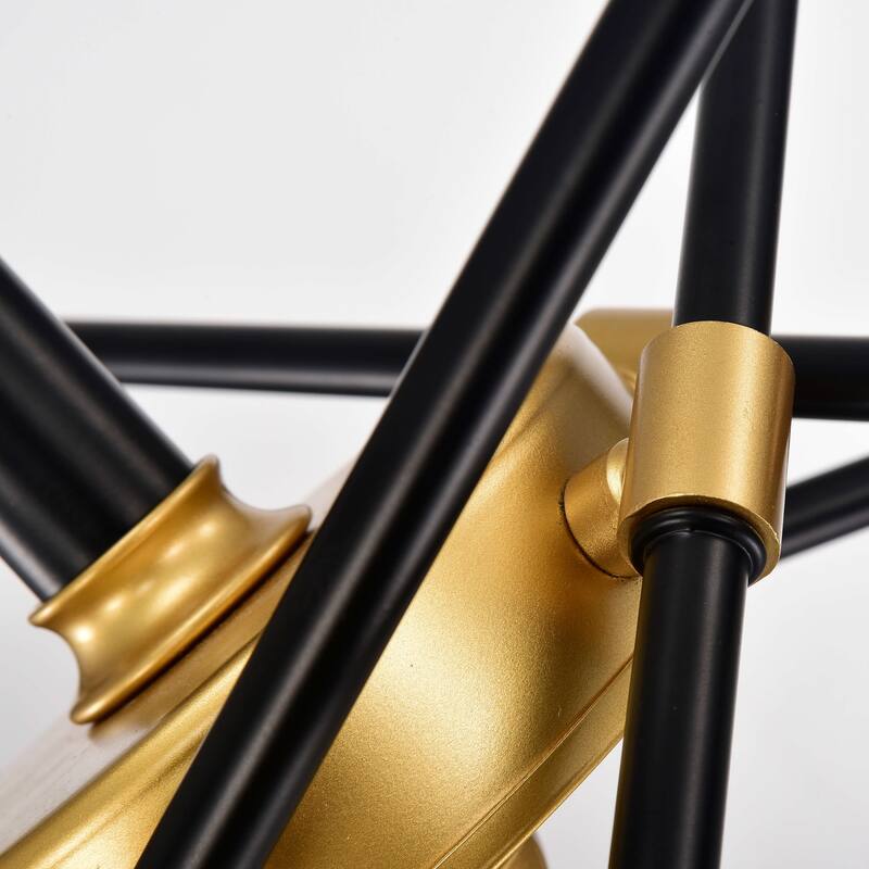 Lorena Modern 10-light Sputnik Black and Gold Linear Chandelier