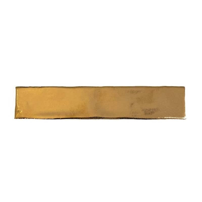 Midas 2x10 Gold Glossy Ceramic Subway Tile - Wall, Backsplash