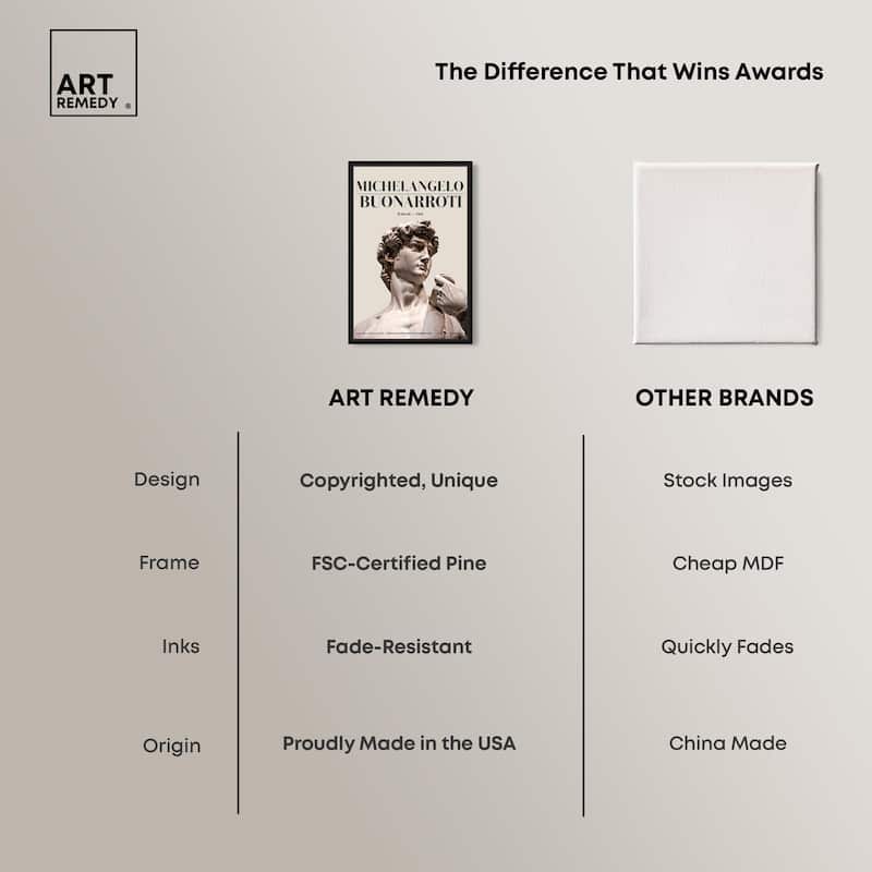 Gaze of Michelangelo's David Canvas by Art Remedy
