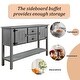 preview thumbnail 3 of 10, 48'' Solid Wood Console Table with Storage Drawers and Cabinets, Antique Grey