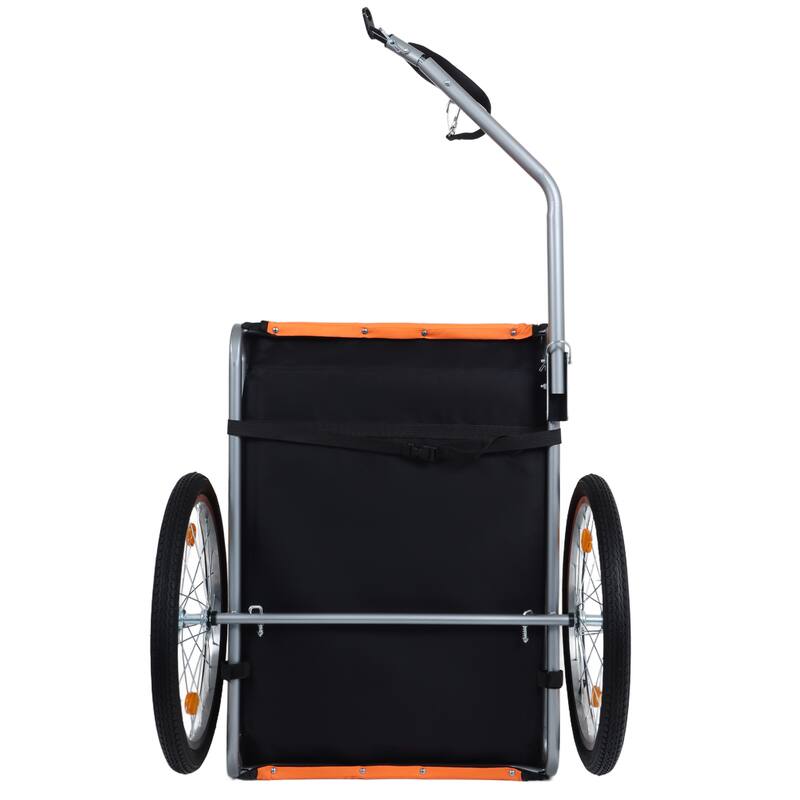 Large Folding Bike Trailer For Dogs - 66lb Capacity All-Terrain Pet Carrier, Durable Steel Frame For Cycling