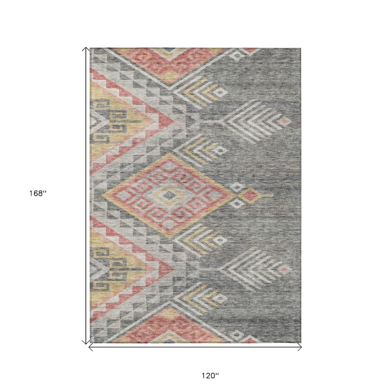 HomeRoots Southwestern Transitional Rectangle Outdoor Rug