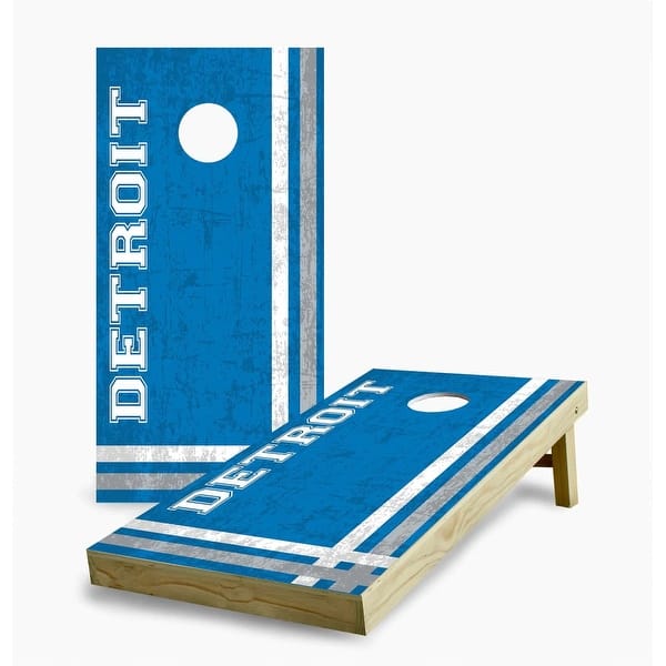 slide 2 of 7, Detroit Lions Multi Stripe Cornhole Game (Choose Wraps or Boards) 2x4 Boards (24" x 48") - Include ALL Accessories
