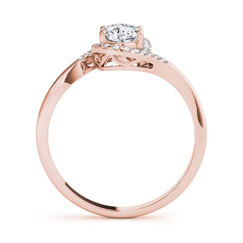 Auriya 14k Rose Gold Lab Grown Oval Diamond Halo Engagement Ring 0.50 to 5.00 ct. tw. (F-G VS)