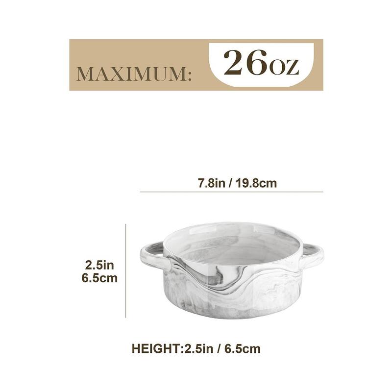 MALACASA REG Porcelain 4-Piecee Soup Bowl Set,Service for 4