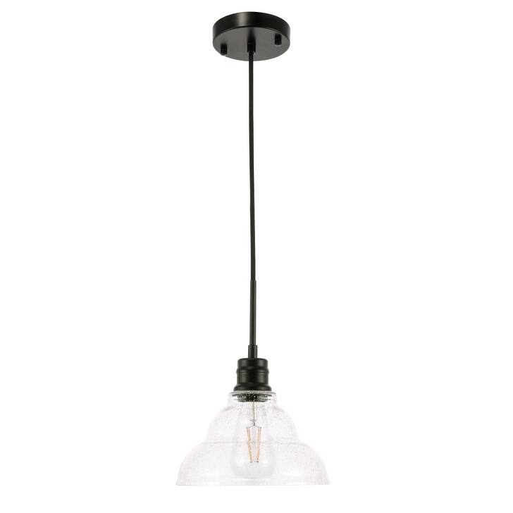 Caressa 8.5-Inch 1-Light Clear Seeded Glass