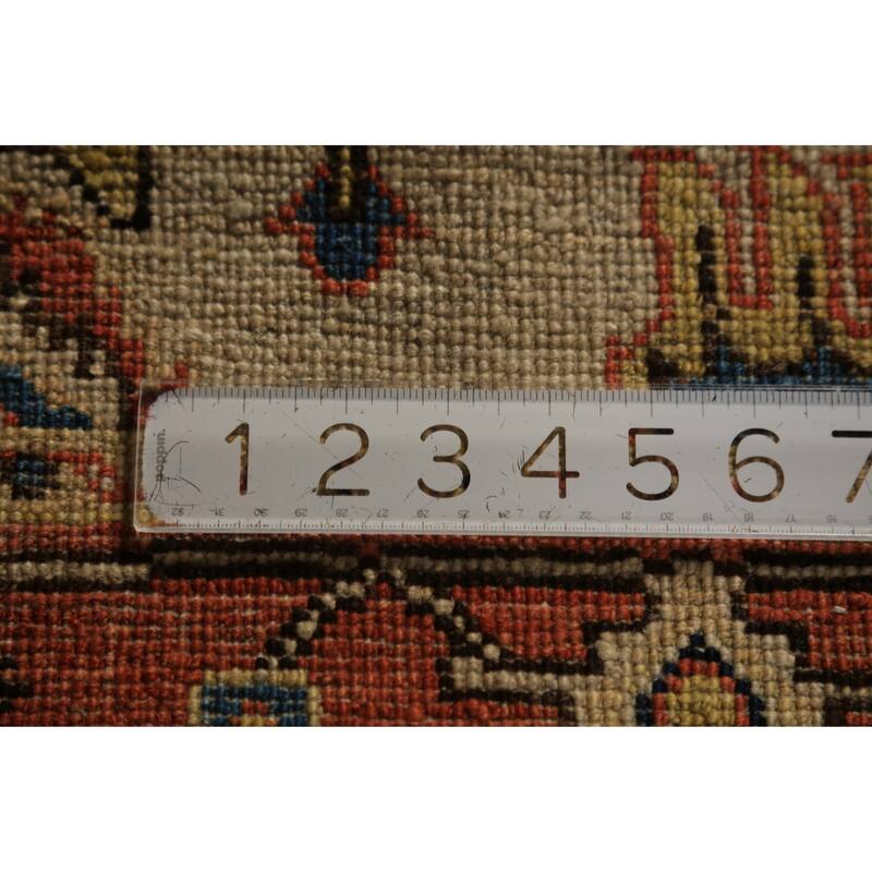 Vegetable Dye Heriz Serapi Oriental Rug Hand-Knotted Foyer Wool Carpet - 3'4"x 5'0"