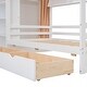 preview thumbnail 19 of 18, White Twin Size Solid Wood House Bed with Two Drawers, Roof and Wardrobe for Kids, Boys and Girls, Bedroom