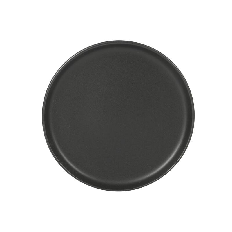 Gibson Home Zuma 16 Piece Stoneware Plates, Bowls, & Mugs Dinnerware Set - Matte Black