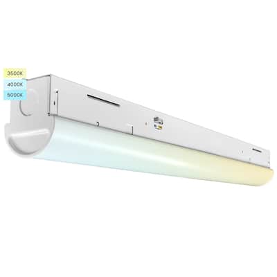 Luxrite 2FT LED Slim Shop Light, 20W, 2600 Lumens, 3 Color Selectable 3500K-5000K, Dimmable, Damp Rated, UL Listed