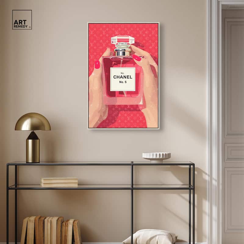 Perfume in Hands Canvas by Art Remedy