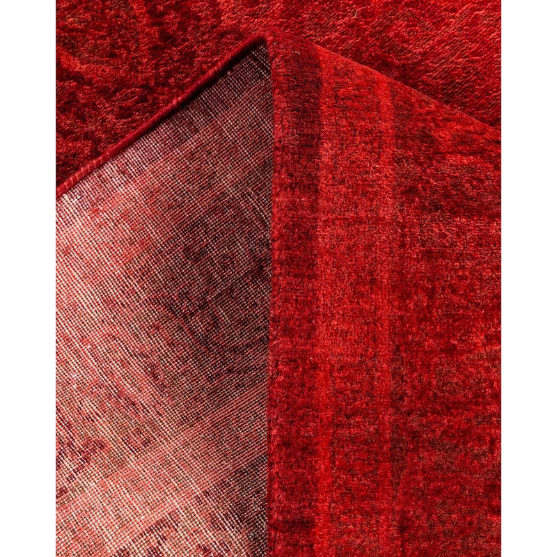 Contemporary Overdyed Wool Hand Knotted Area Rug - 3' 1" x 5' 2"