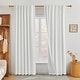 preview thumbnail 23 of 37, Living Room Curtains Back Tab Rod Pocket Faux Linen Blackout 2 Panels 52W x 63L - White