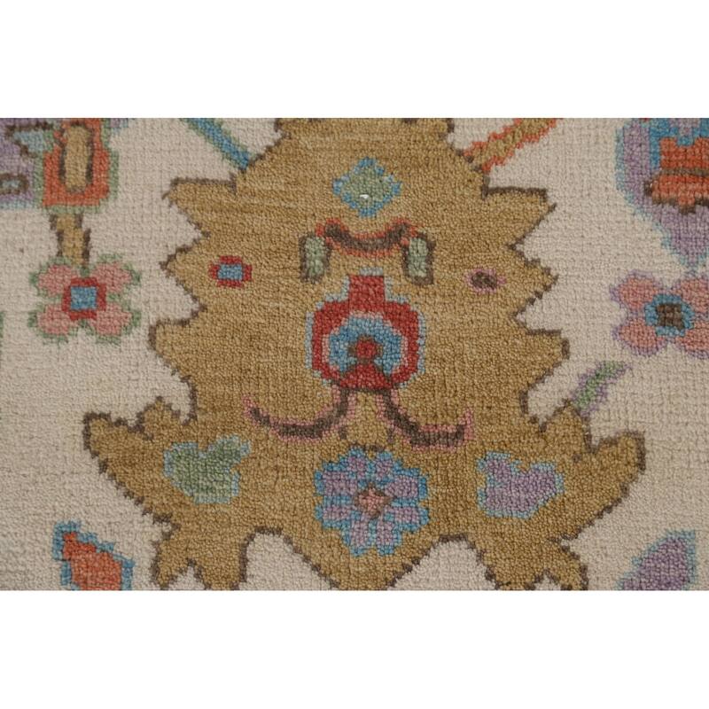 All-Over Floral Oushak Oriental Area Rug Handmade Wool Carpet - 8'2" x 9'10"