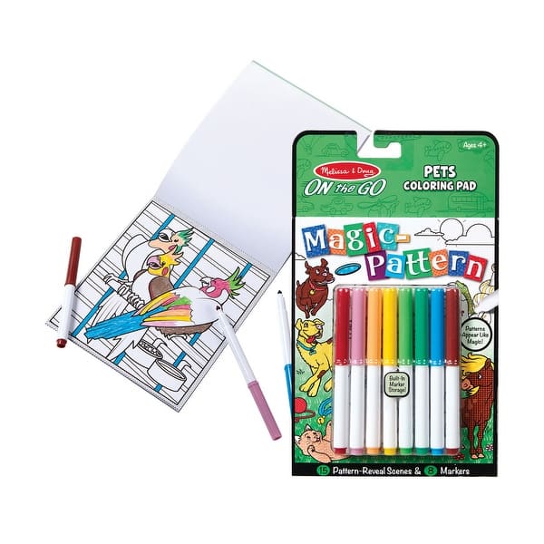 slide 2 of 3, On the Go Magic-Pattern Coloring Pad - Pets