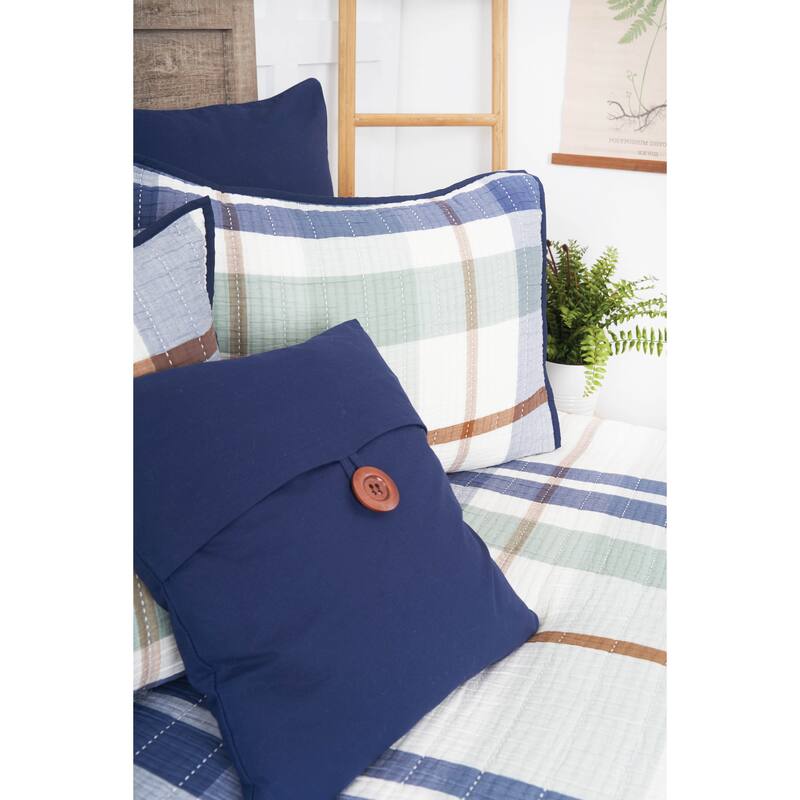 Cypress Plaid Coverlet Set
