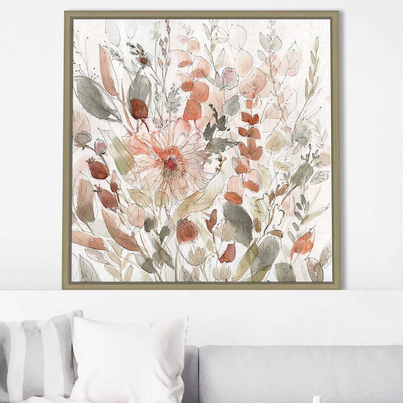 "Wild Blush Garden" Print on Floating Canvas