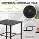 preview thumbnail 5 of 8, Nuu Garden Black 3-Piece Patio Bar Set, Swivel Design