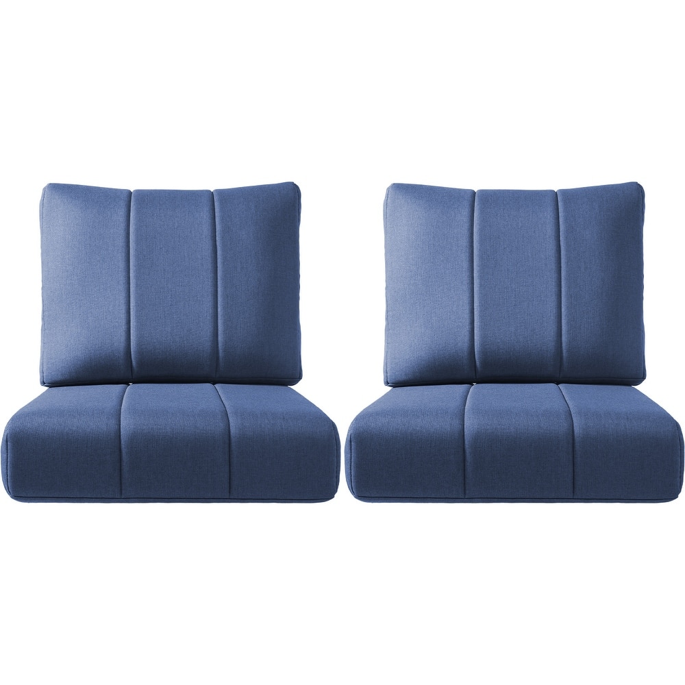 Ivora 24" W x 24" D x 6" T Water & Fade Resistant Outdoor Lounge Chair Replacement Cushion Set