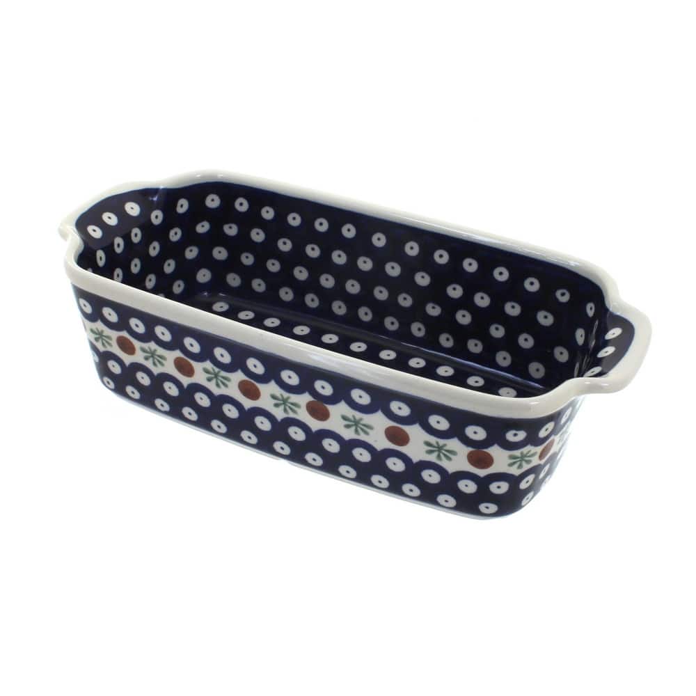 Blue Rose Polish Pottery 1381 Zaklady Loaf Baker