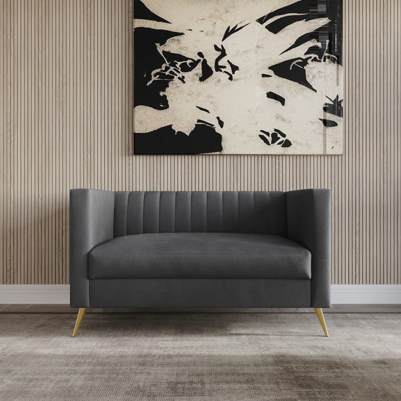 Clayfell Weiss Velvet Square Arm Chair/ Loveseat/ Sofa