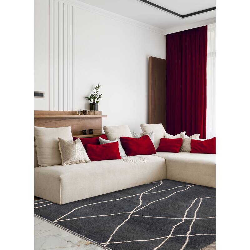 ECARPETGALLERY Hand-knotted Pak Finest Marrakesh Dark Green Wool Rug - 9'5 x 11'8