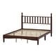 preview thumbnail 25 of 25, Queen Size Wood Platform Bed with Gourd Shaped Headboard, Retro Style Platform Bed with Wooden Slat Support, White