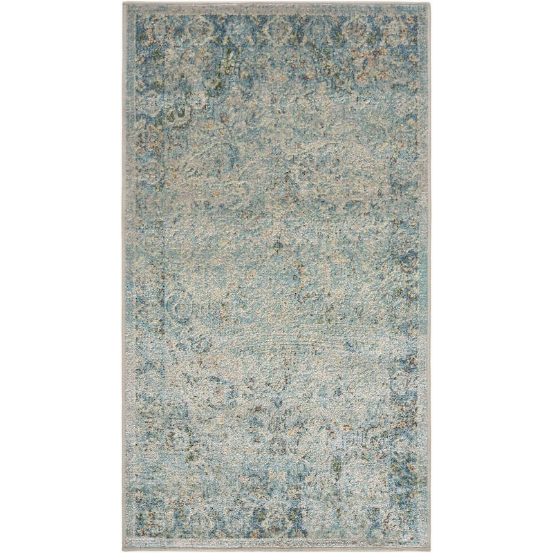 Livabliss Lillian Machine Washable Faded Classic Area Rug