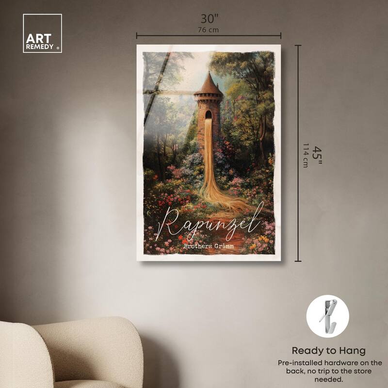 Rapunzel Classic Acrylic by Art Remedy, Ready to Hang