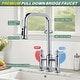 preview thumbnail 36 of 38, WOWOW Double Handle Bridge Kitchen Faucet with Advanced Spray