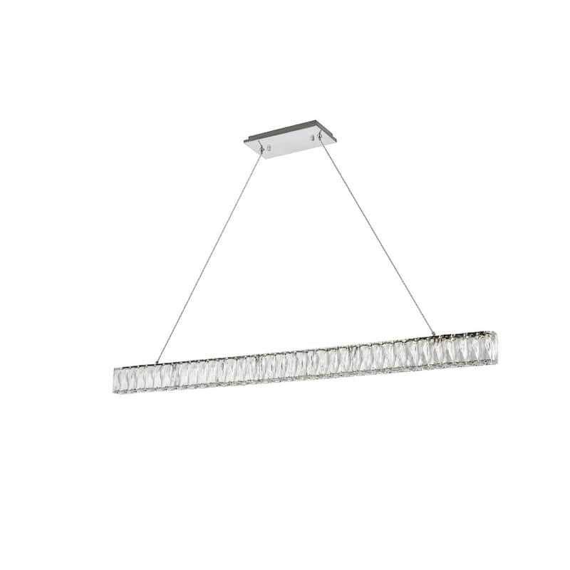 Monroe Collection Chandelier L47.6" D1.6" H3" Chrome Finish