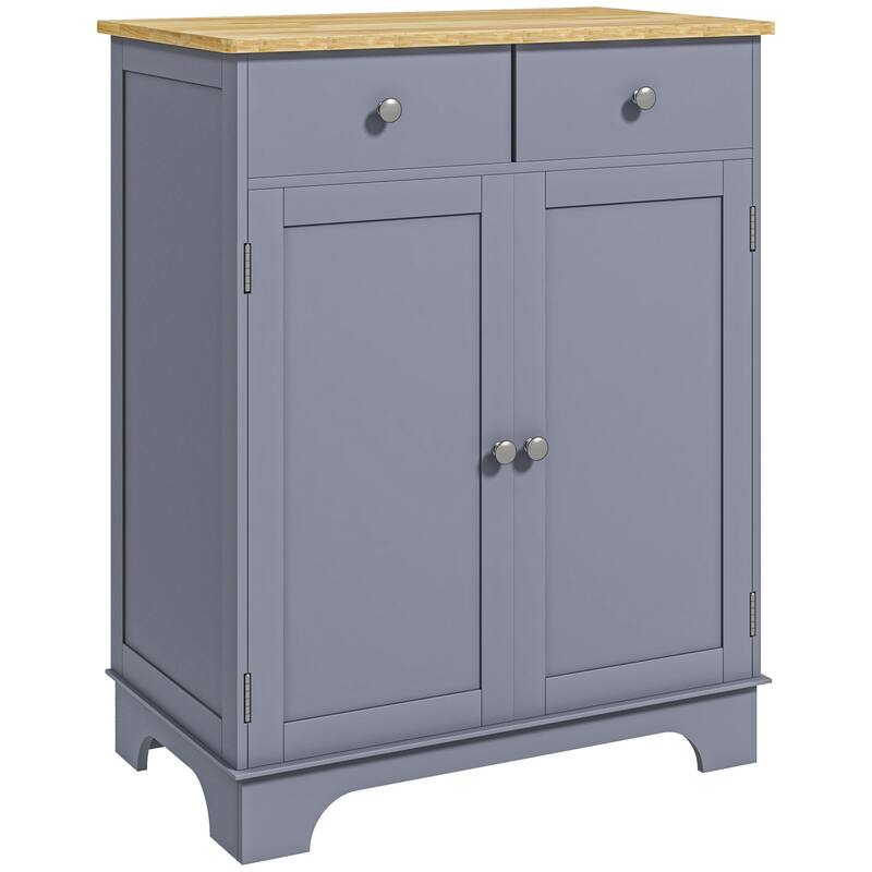 Sideboard Buffet Cabinet Double Door Kitchen Cabinet with 2 Drawers