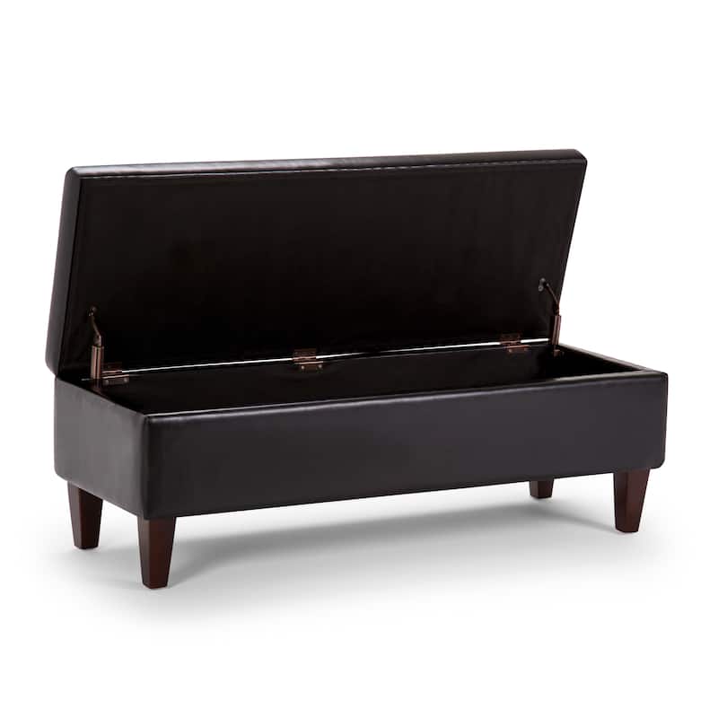 WYNDENHALL Garret 48 inch Wide Contemporary Rectangle Storage Ottoman