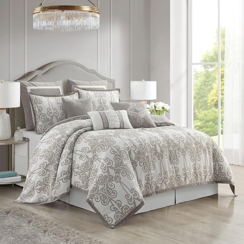 Nanshing Angelique 9 Piece Traditional Scroll Comforter Ste