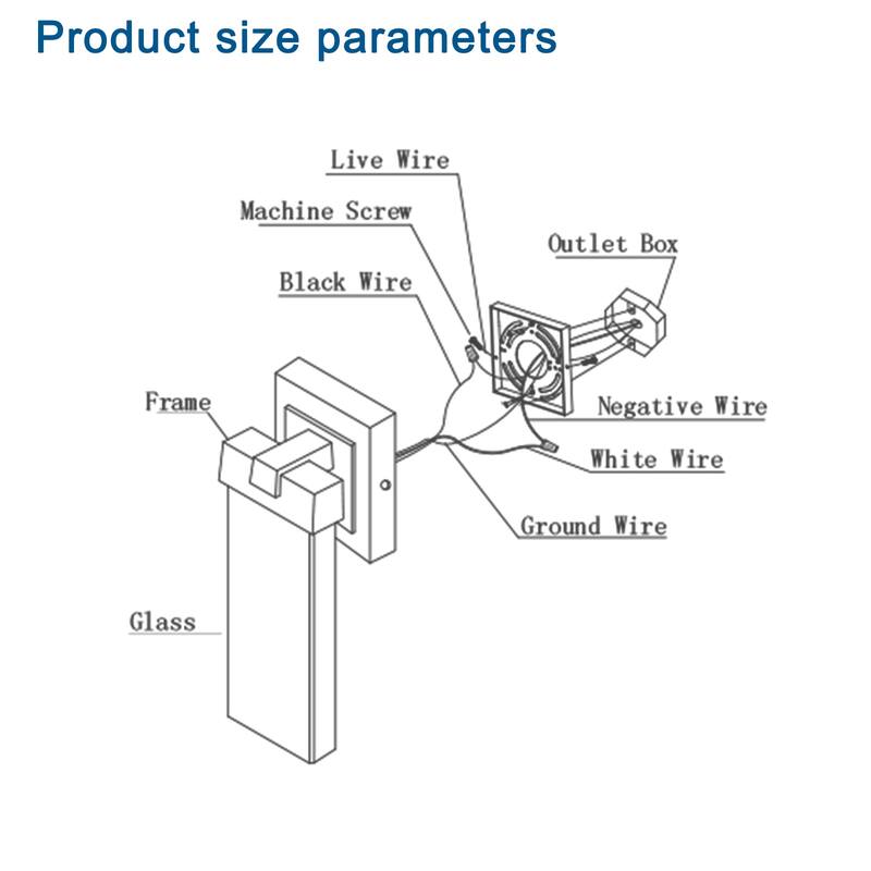 Anmytek Outdoor Waterproof LED Crystal Wall Lamp 2 Pack 12W Exterior Light Fixture