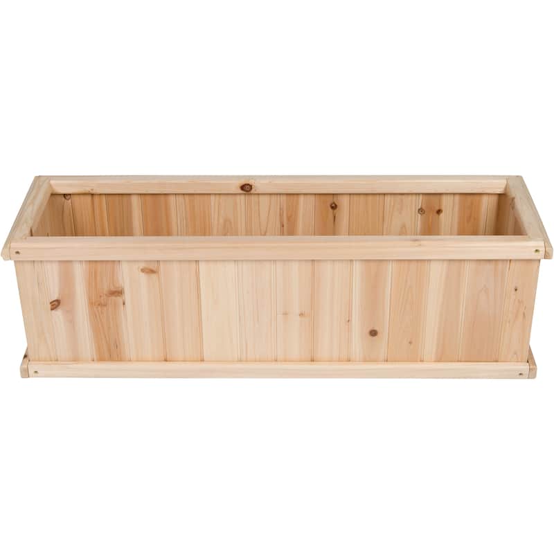 BloomBox Wooden Raised Garden Bed Backyard Patio for Herbs, Flowers, Vegetables with Drainage Holes