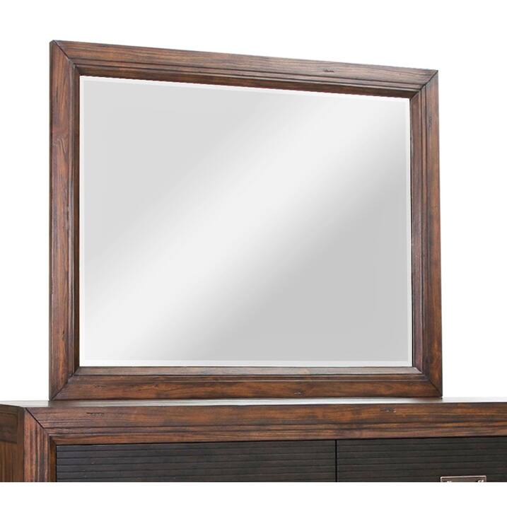 Bridgevine Home Branson Mirror, No Assembly Required, Rustic Buckeye Finish - Rustic Buckeye