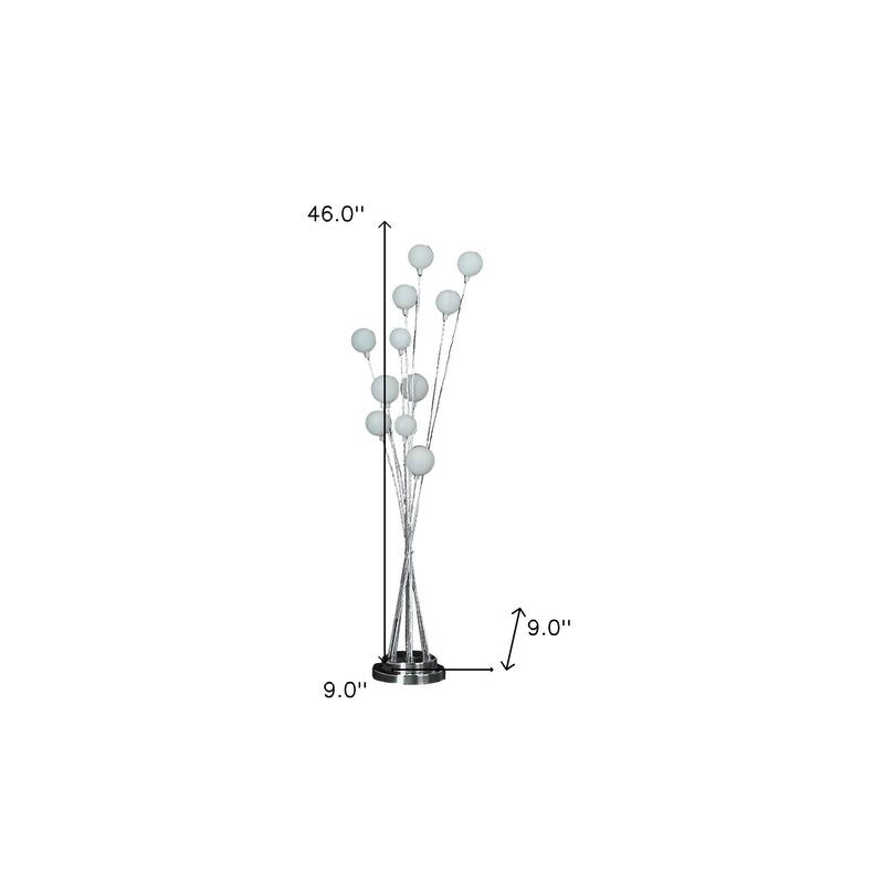46" Chrome Multi Light LED Novelty Floor Lamp - 46 X 9 X 9