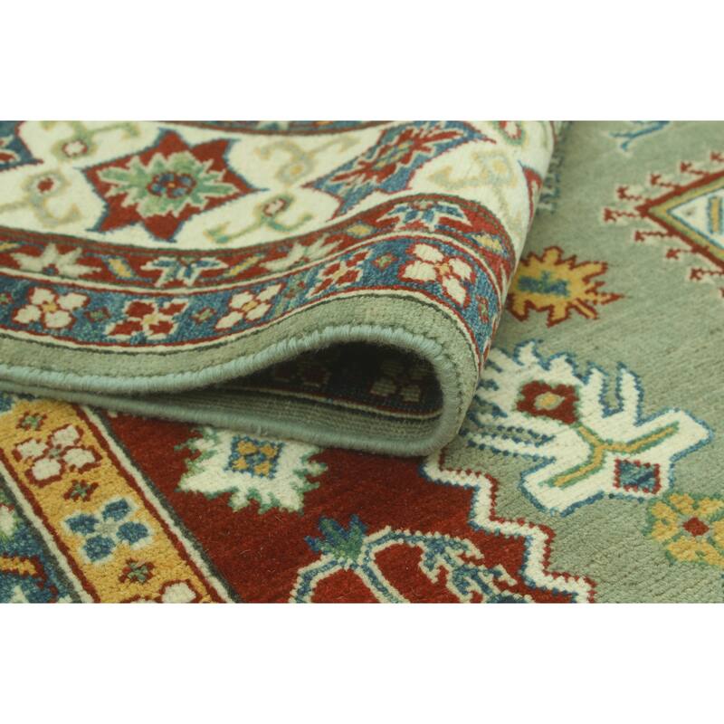 Kazak Azalea Grey/Ivory Rug - 6'7" x 9'8"