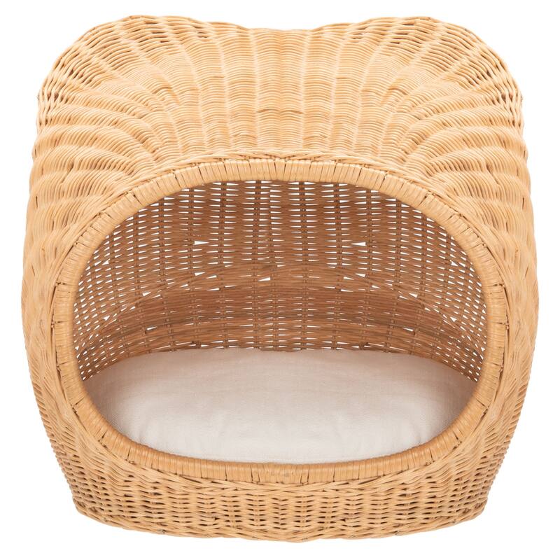 SAFAVIEH Pet Collection Toru Cat Bed W/ Cushion - 20 IN W x 17 IN D x 19 IN H