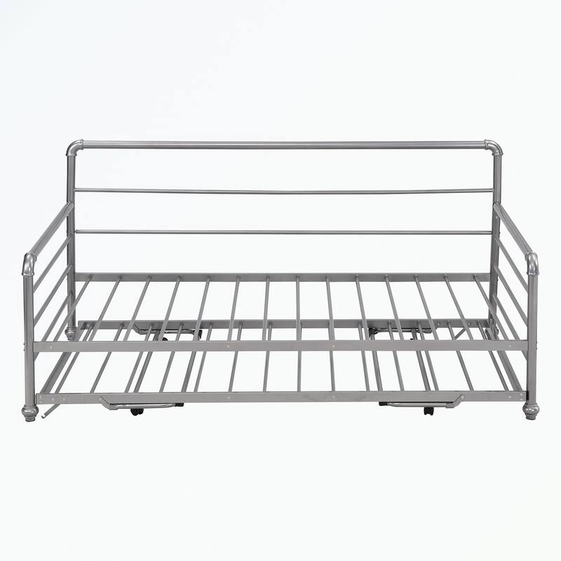 Twin Size Daybed with Adjustable Trundle