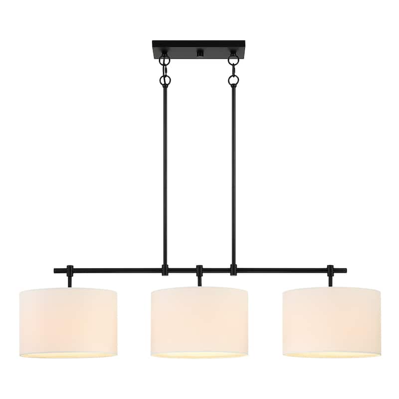 Sedgy 3-Light Black Kitchen Island Chandelier Pendant - 41'' W