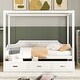 preview thumbnail 3 of 26, Twin Size Wooden Canopy Kids Daybed with Large 3-in-1 Storage Drawer, Sturdy Pine Wood Frame, Easy Assembly for Bedroom, White
