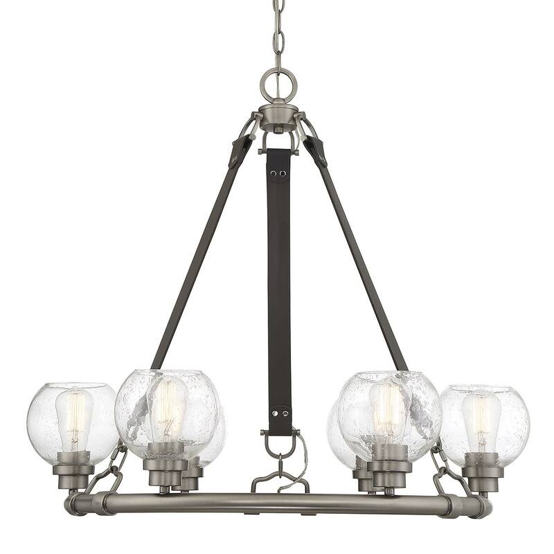 Savoy House 1-1838-6 Bozeman 6 Light 29" Wide Ring Chandelier - Antique Nickel