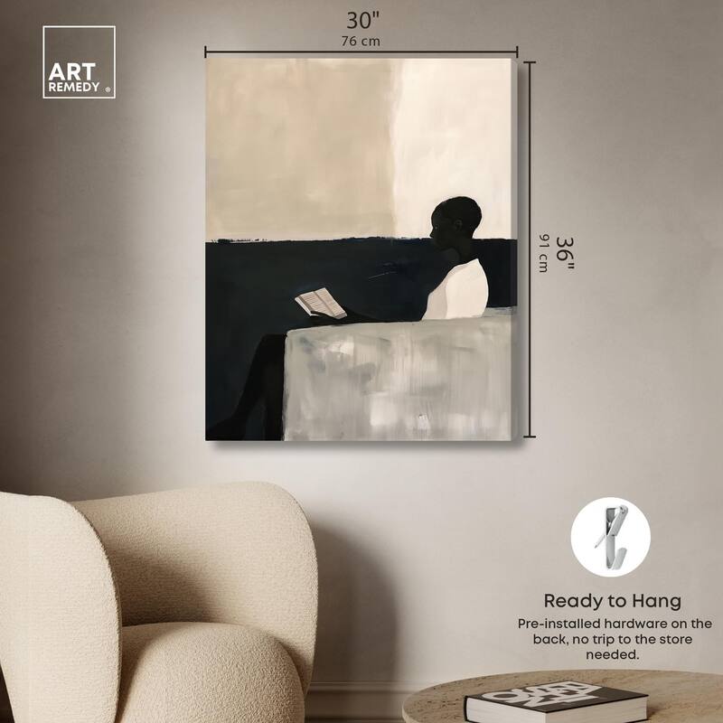 Void Reader III Canvas by Art Remedy, Gallery Wrapped