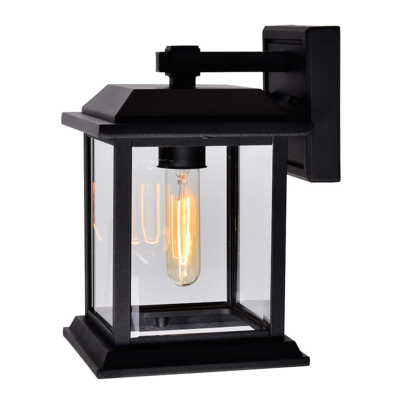Blackbridge 1 Light Outdoor Black Wall Lantern - Black