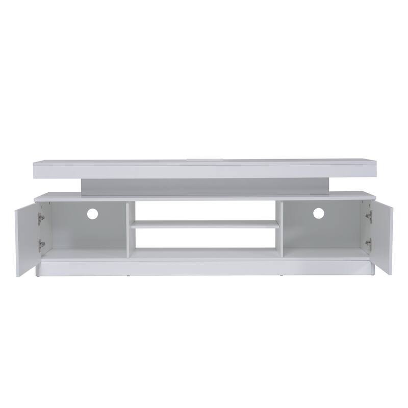 Multifunctional Storage High Gloss White TV Cabinet