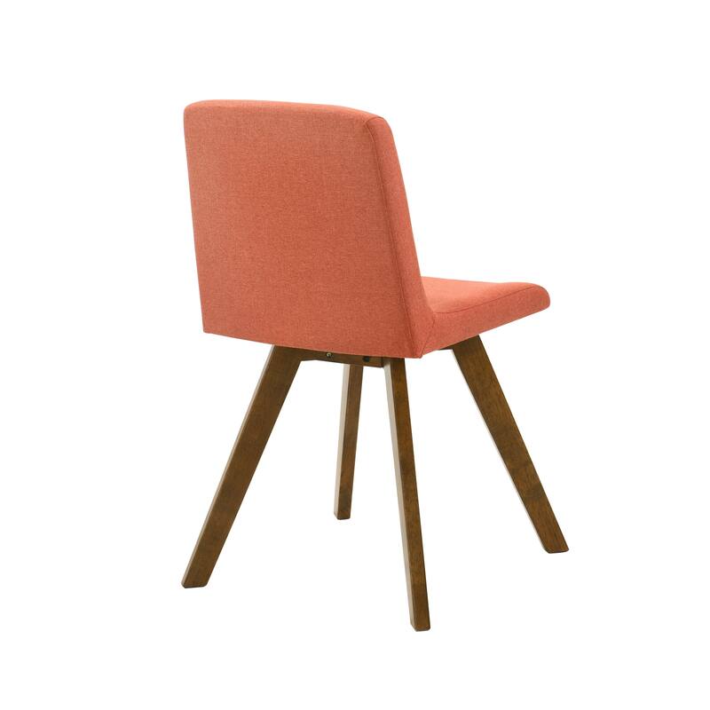 Gina Upholstered Dining Chair in Walnut Finish - Set of 4