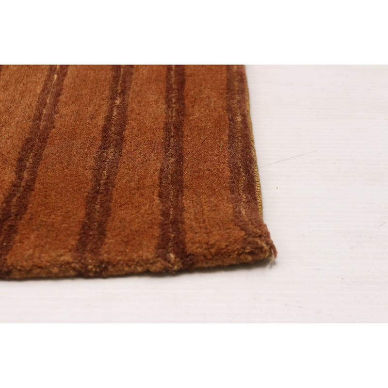 ECARPETGALLERY Hand-knotted Opulence Orange Silk, Wool Rug - 11'7 x 14'7