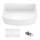 preview thumbnail 1 of 11, Pure 33 Inch Curved Apron Front Farmhouse Kitchen Fireclay Sink